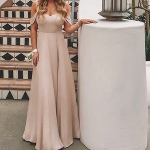 Reformation Gown in Nude